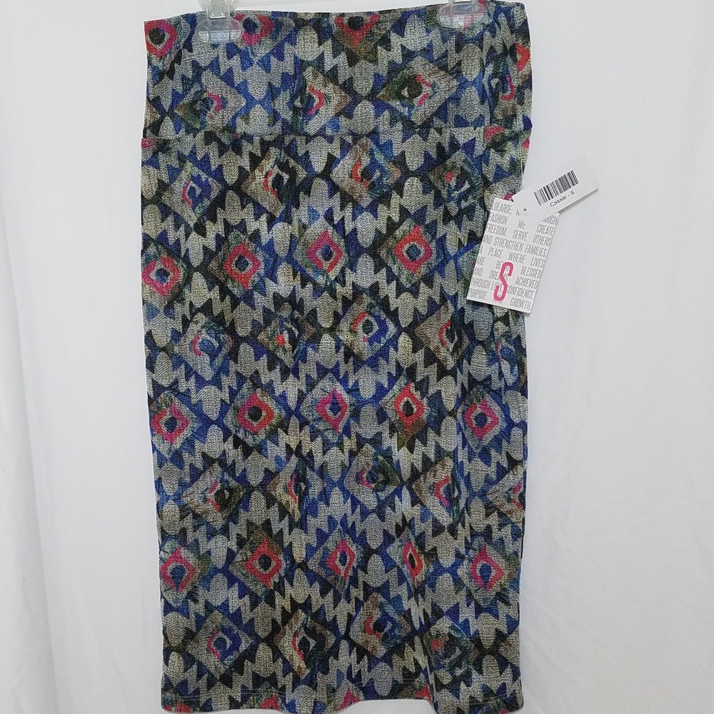 NWT Lularoe Cassie Skirt patterned pencil skirt